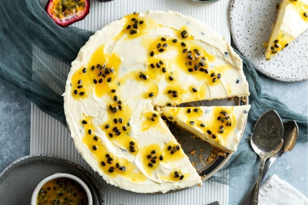 No Bake Passionfruit Cheesecake