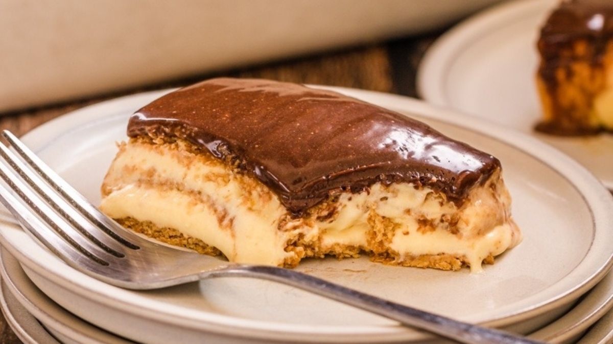 Old-Fashioned Chocolate Eclair Cake. 