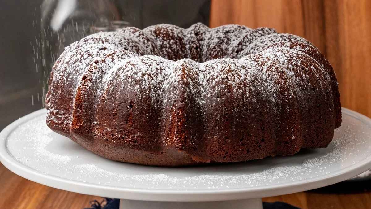 Old Fashioned Chocolate Southern Pound Cake.