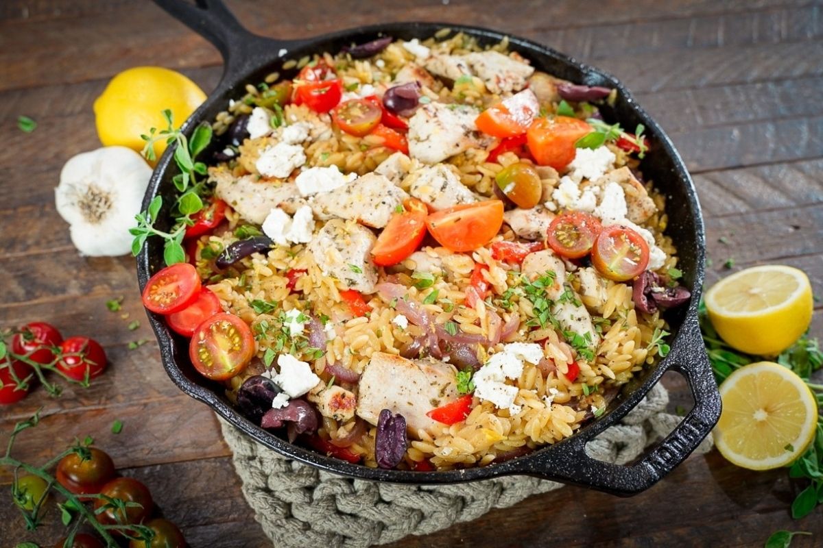 One Pot Greek Lemon Orzo Chicken