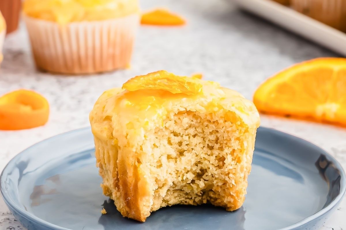 Orange Muffins Tender Moist
