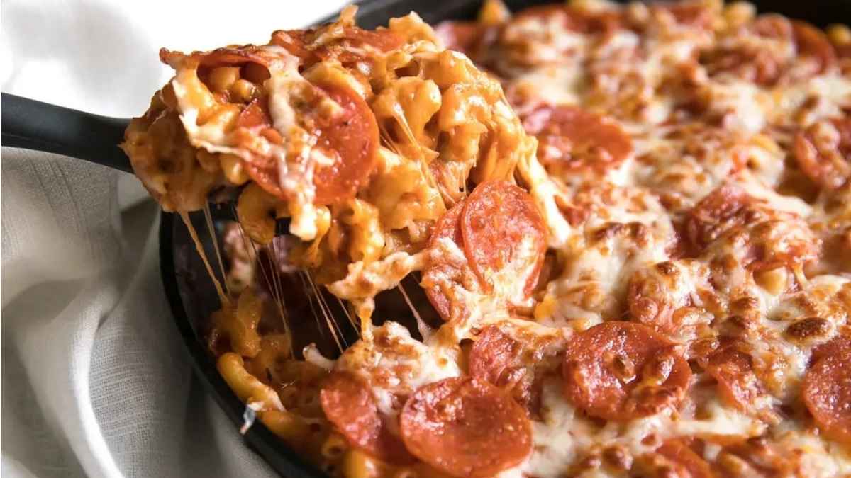 Pepperoni Mac And Cheese Skillet.