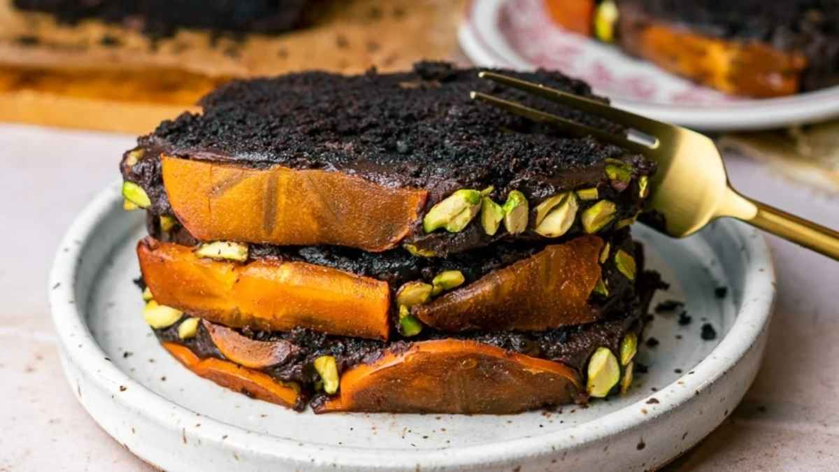 Persimmon Chocolate Loaf Cake.