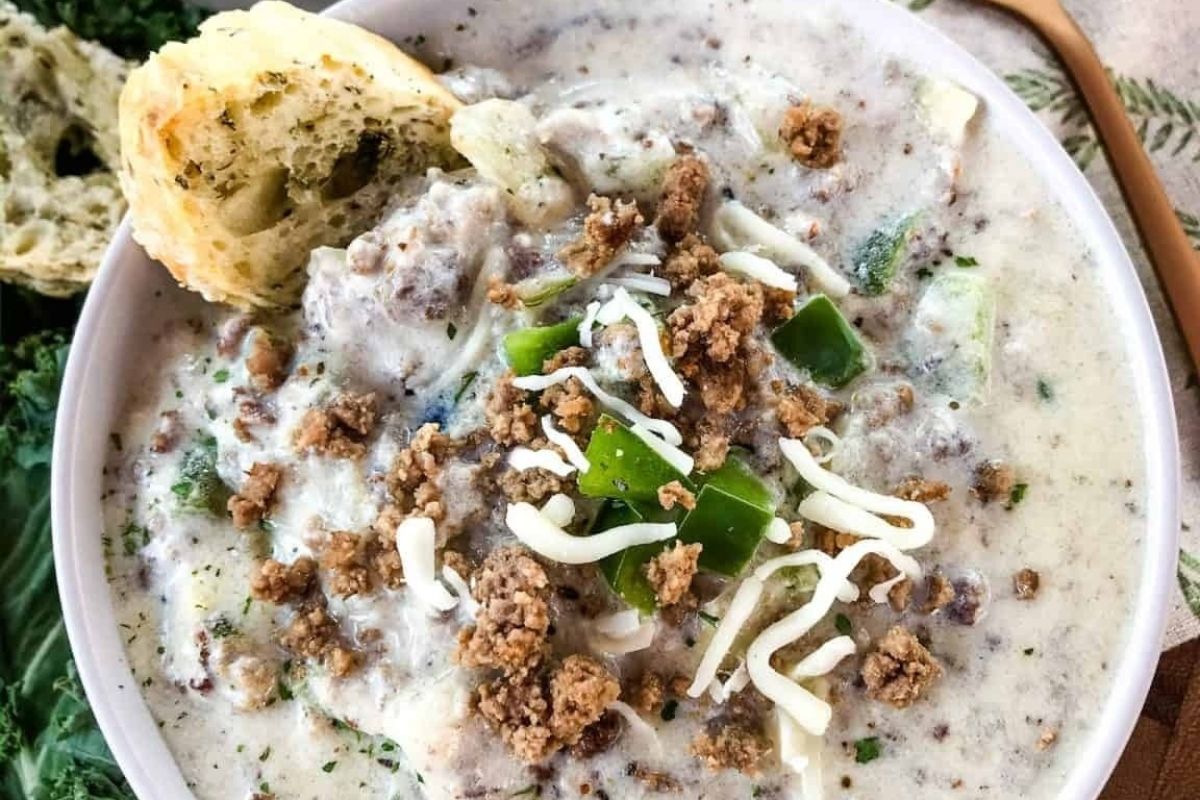 Philly Cheesesteak Soup
