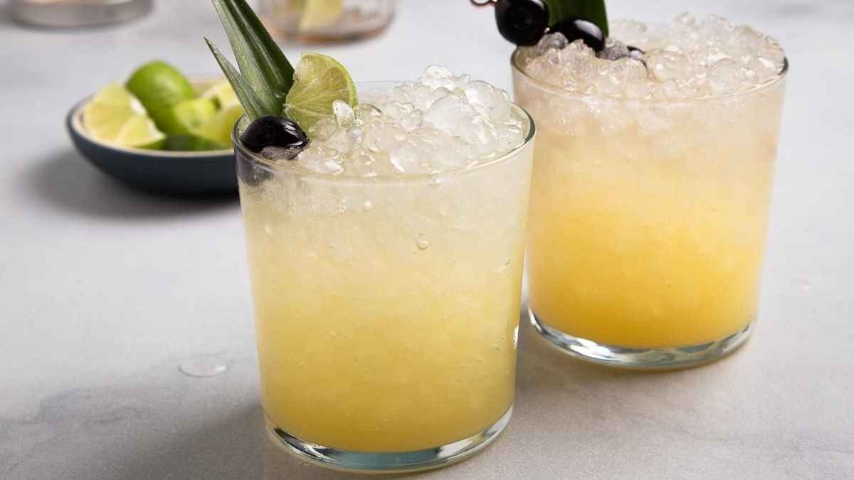 Pineapple Ginger Beer Mocktail W/ Fresh Ginger.