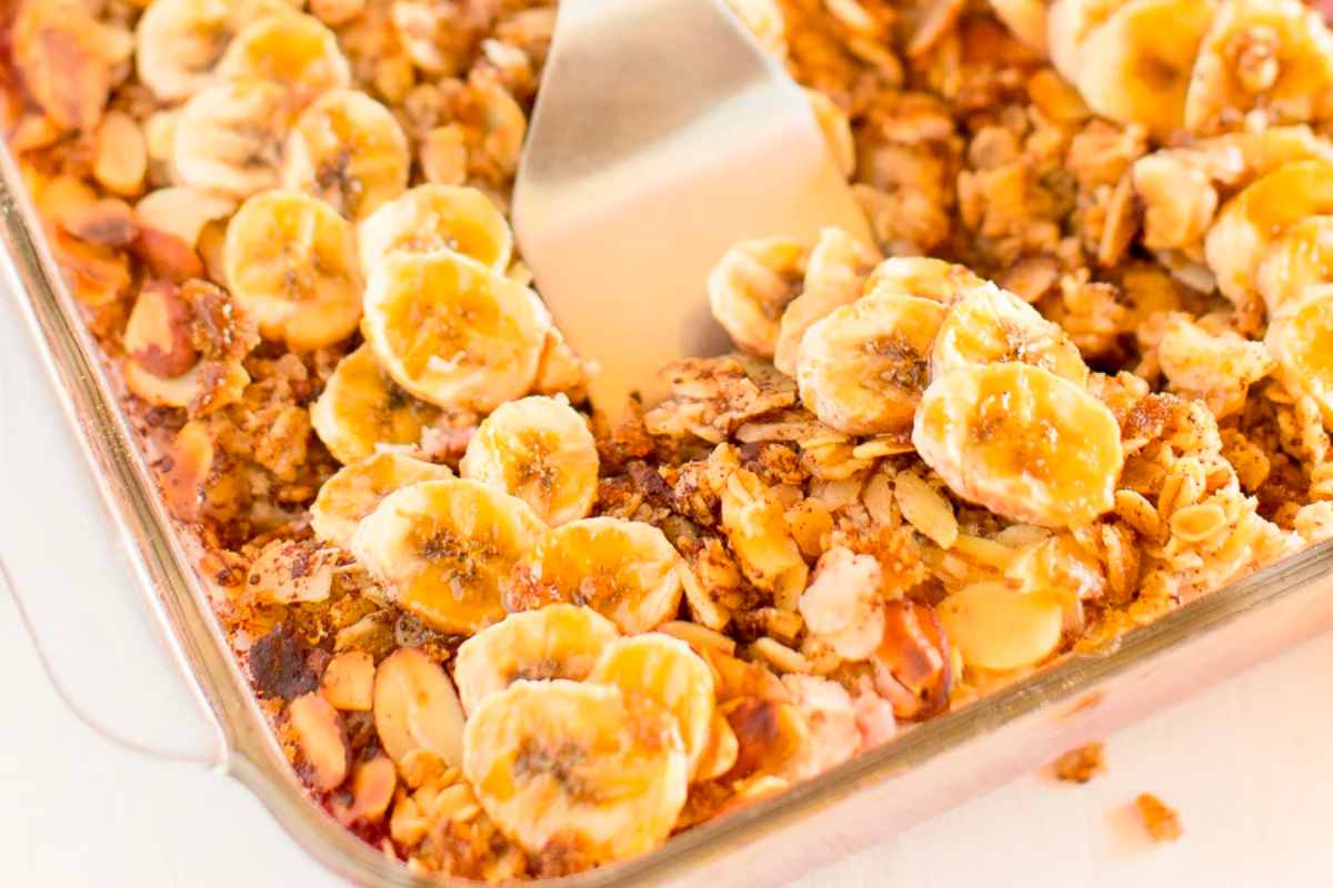 Raspberry Almond Baked Oatmeal.