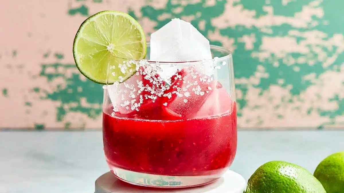 Raspberry Margarita Mocktail.