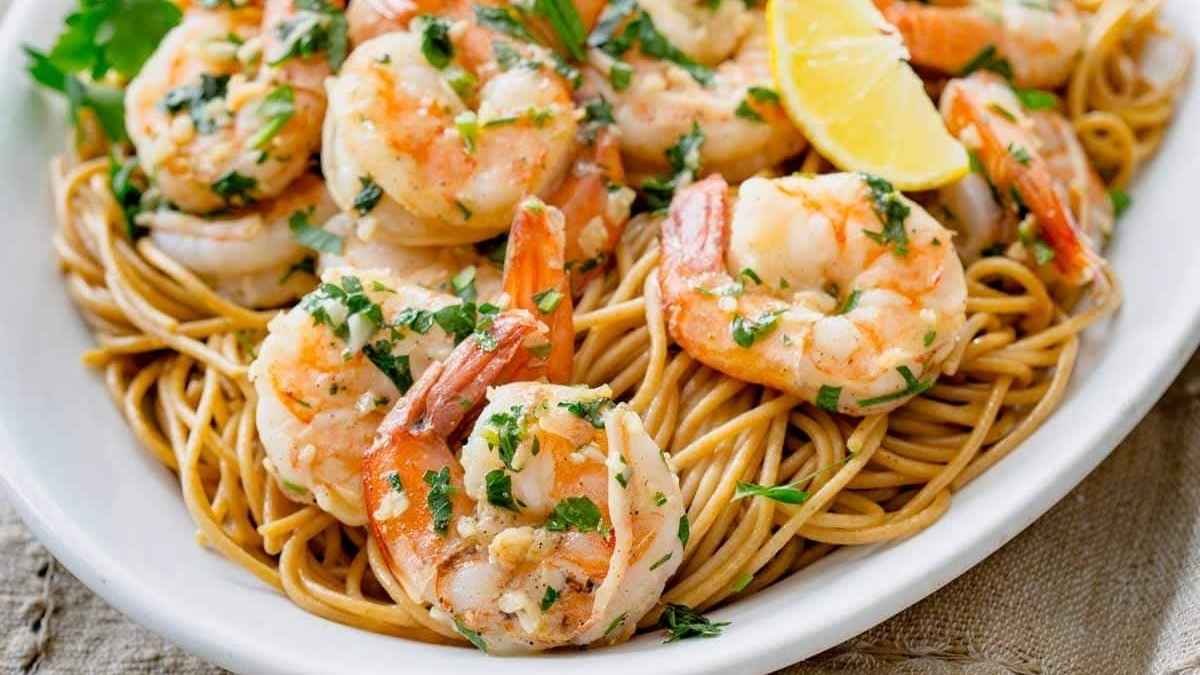 Shrimp In Garlic Sauce.