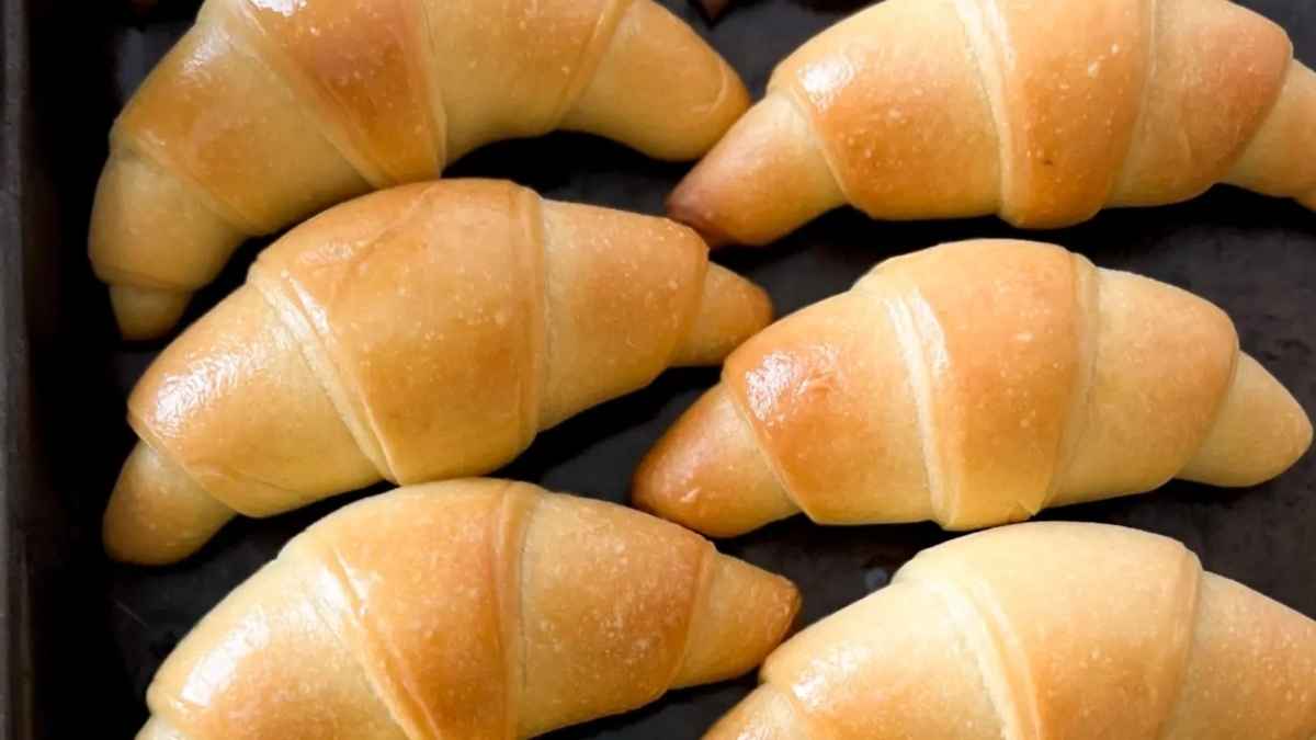 Sourdough Crescent Dinner Rolls.
