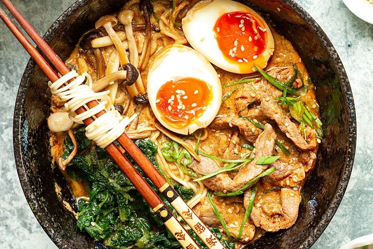 Spicy Beef Ramen Noodle Soup Easy Recipe