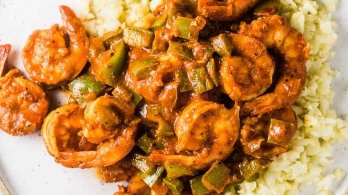 Spicy Cajun Shrimp Skillet.