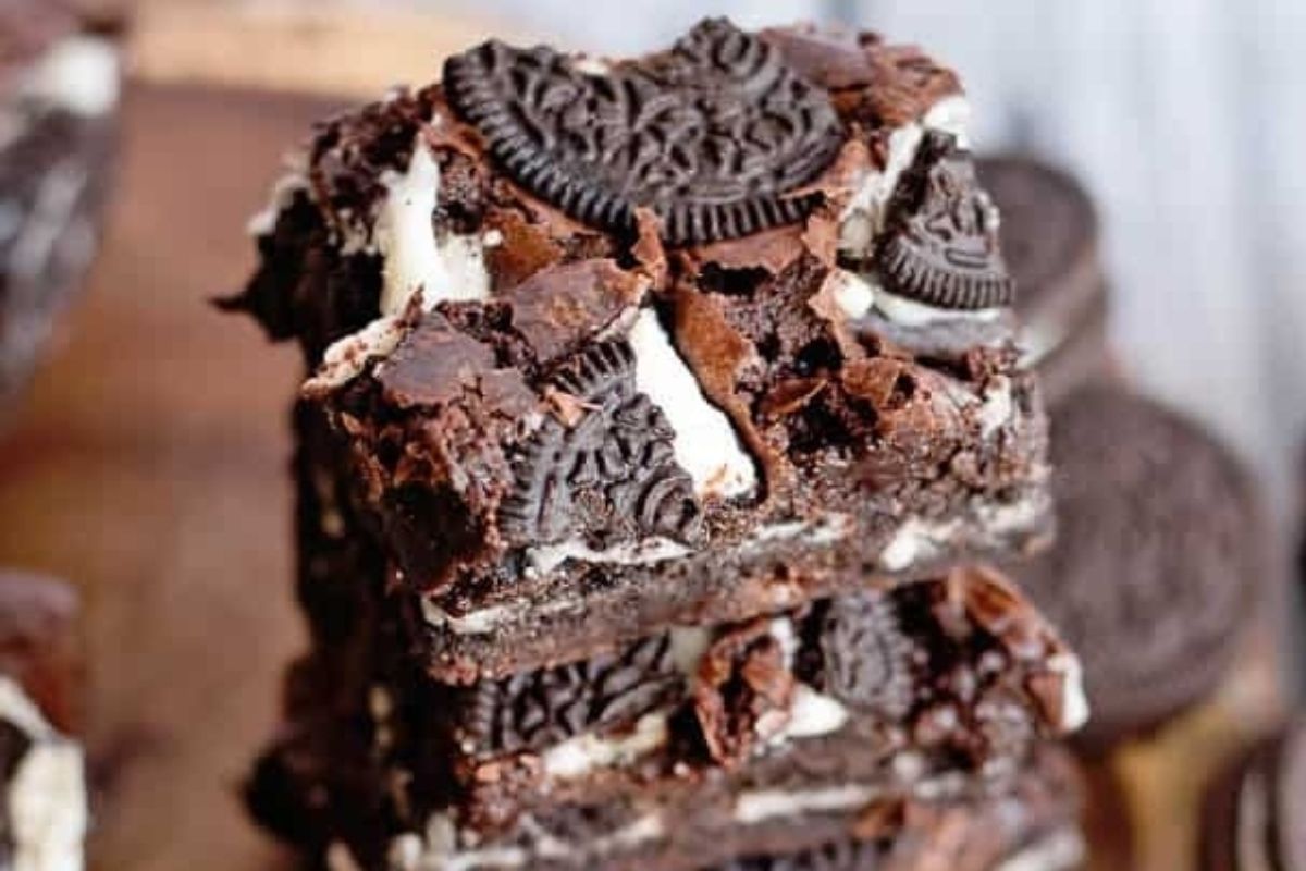 Stuffed Oreo Brownies