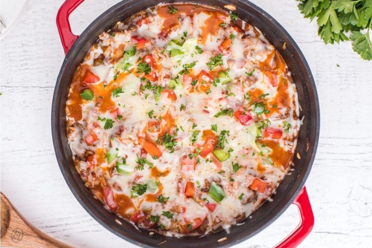 Stuffed Pepper Casserole One Pot Recipe