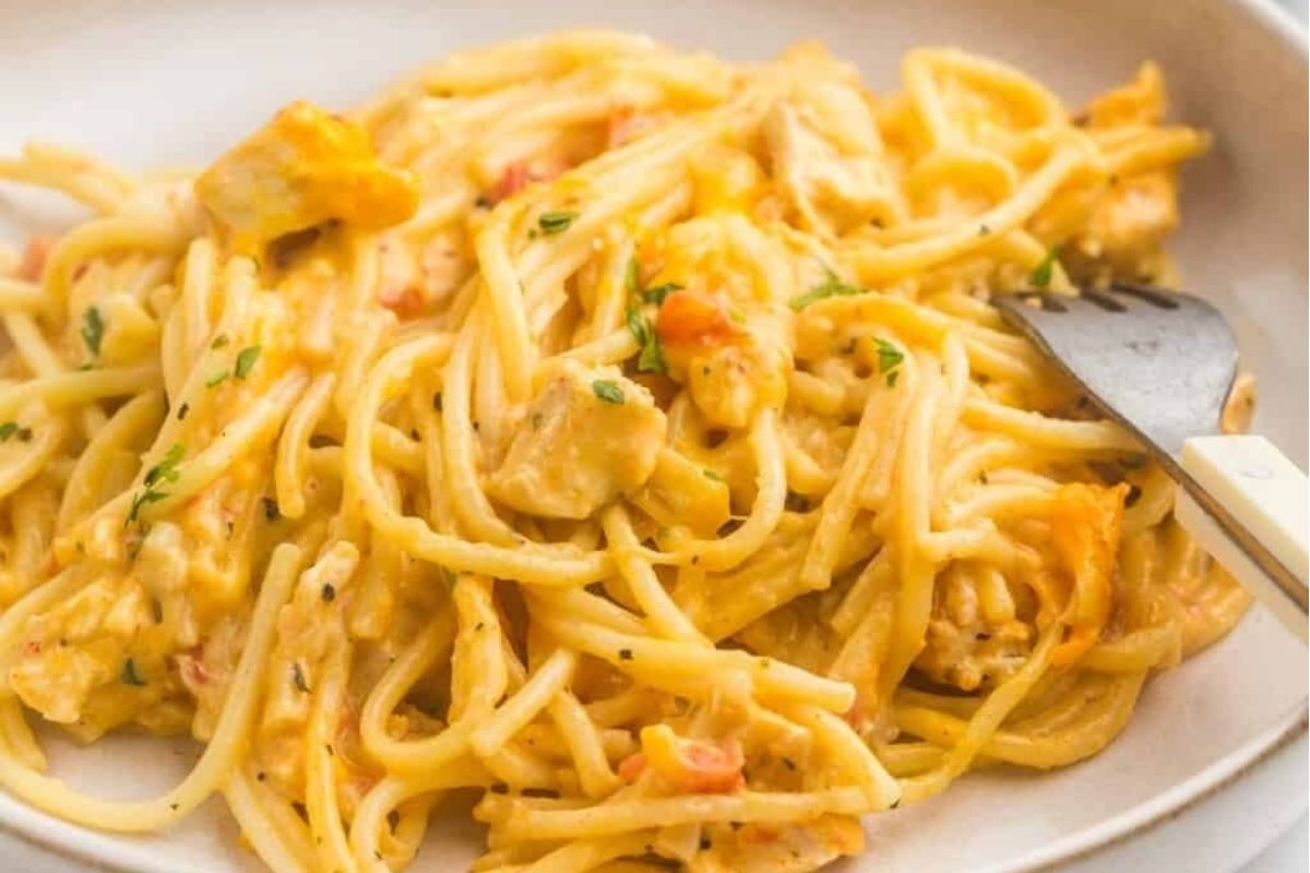 The Best Creamy Chicken Spaghetti From Scratch