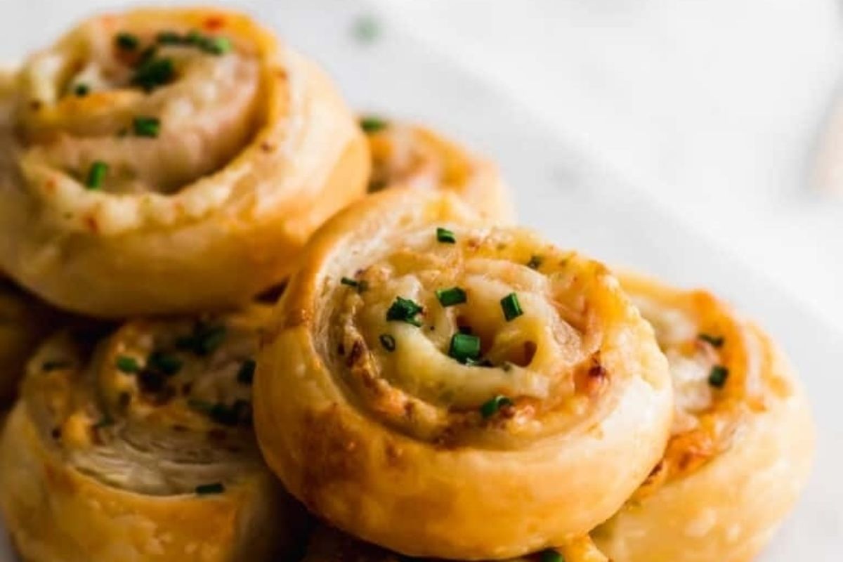 Turkey Cheese Puff Pastry Roll Ups