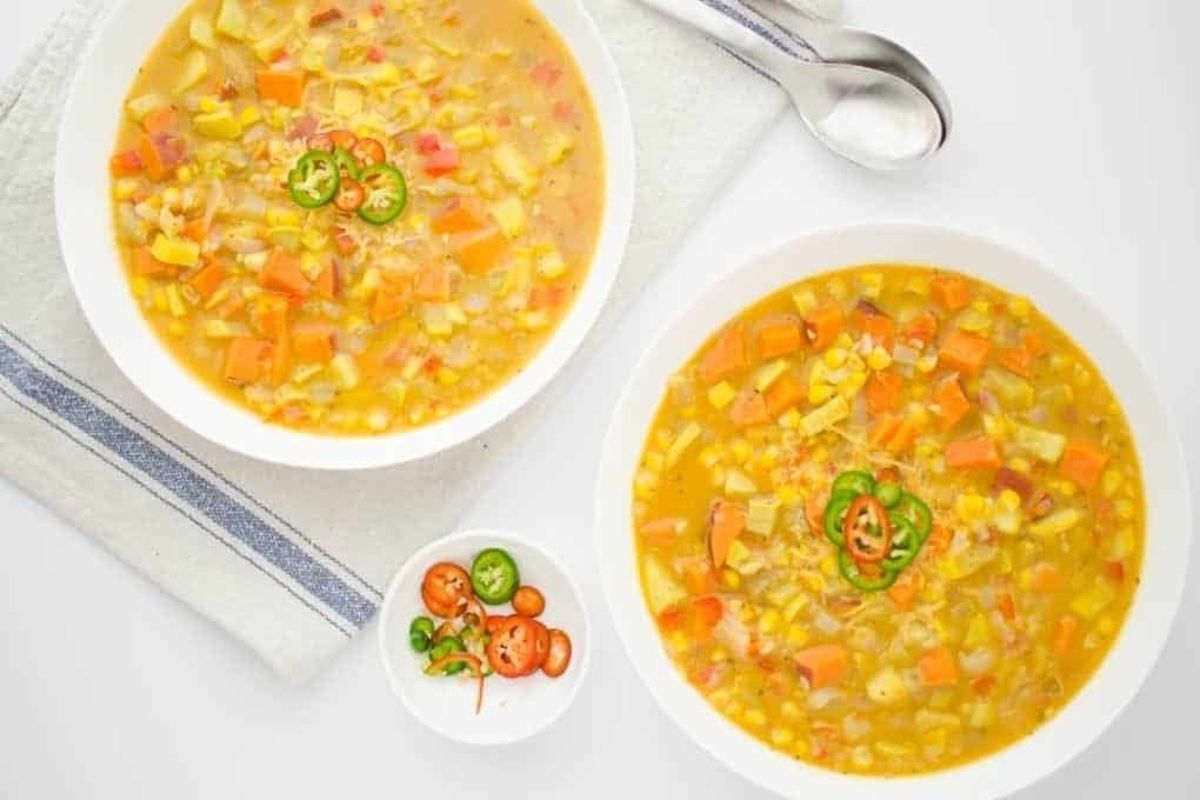 Vegan Squash Corn Chowder