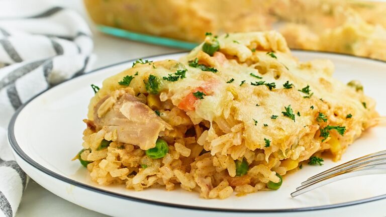 Chicken and Rice Casserole recipe by Cheerful Cook.
