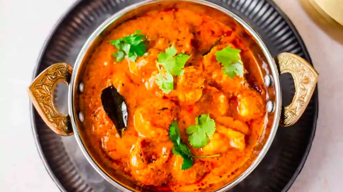 Easy Indian Masala Prawns Curry. 