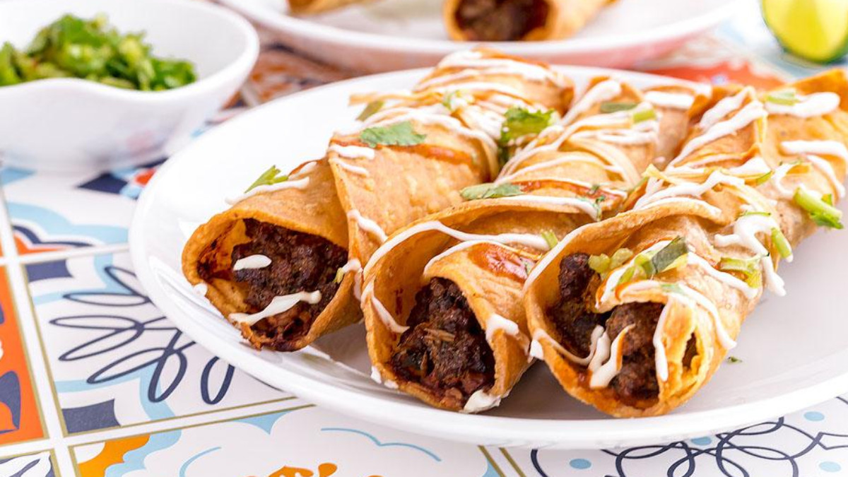 Easy Air Fryer Gluten Free Beef Taquitos.