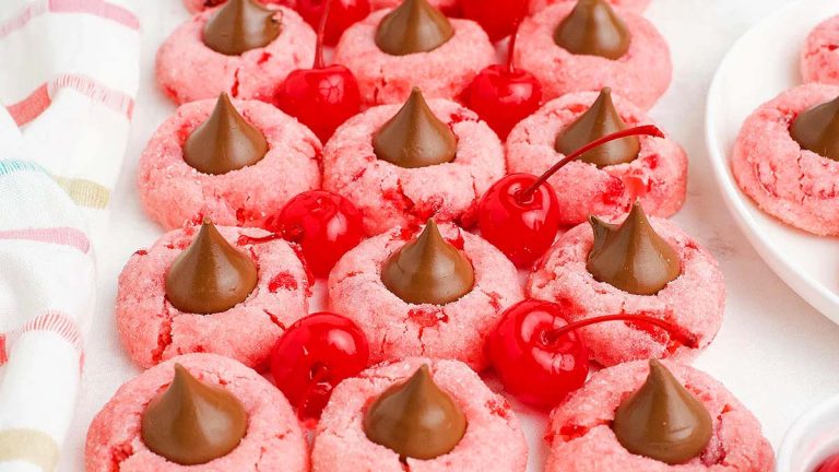 Chocolate Cherry Blossom Cookies.
