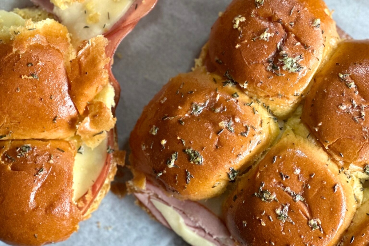 Ham and cheese sliders.