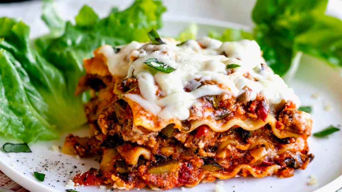 Ground Turkey Lasagna. 