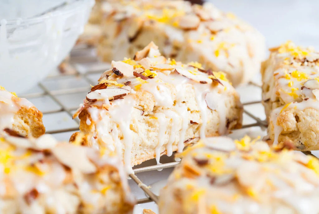 lemon almond scones