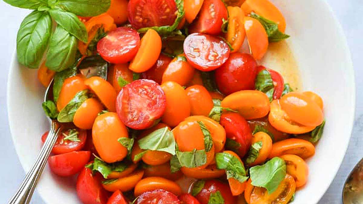 Marinated Tomato Basil Salad.