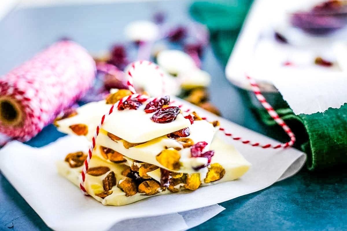 White chocolate and cranberry bark.