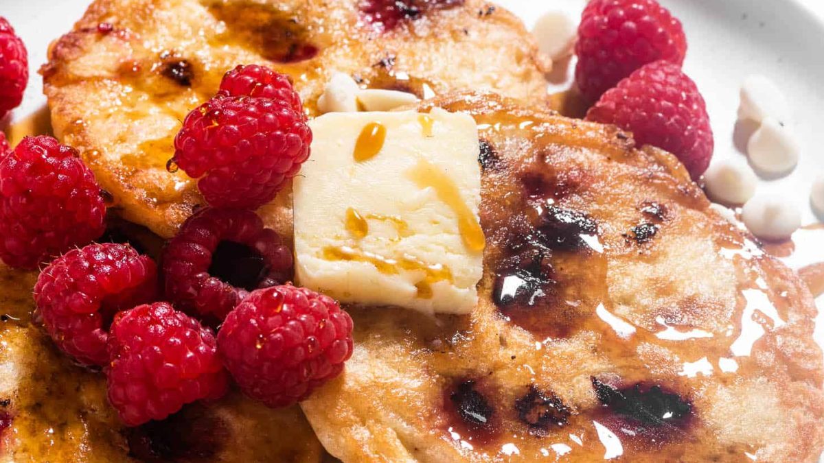 raspberry pancakes with butter