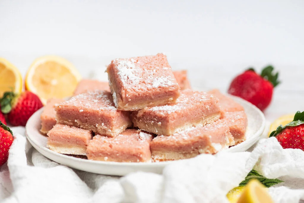 strawberry lemonade bars easy tasty squares
