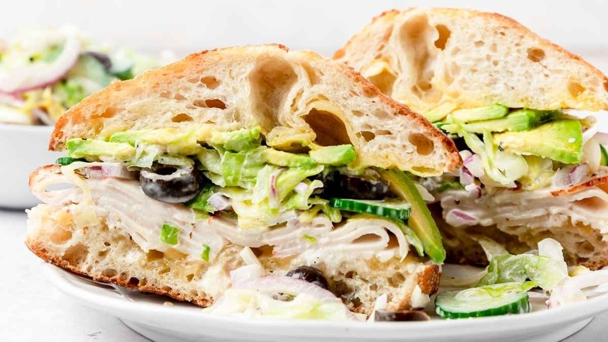 Turkey Avocado Grinder Sandwich.