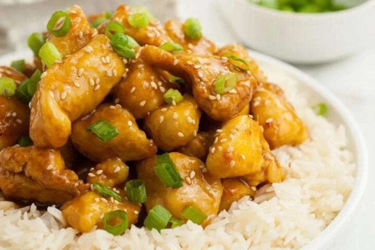 Air Fryer Orange Chicken.