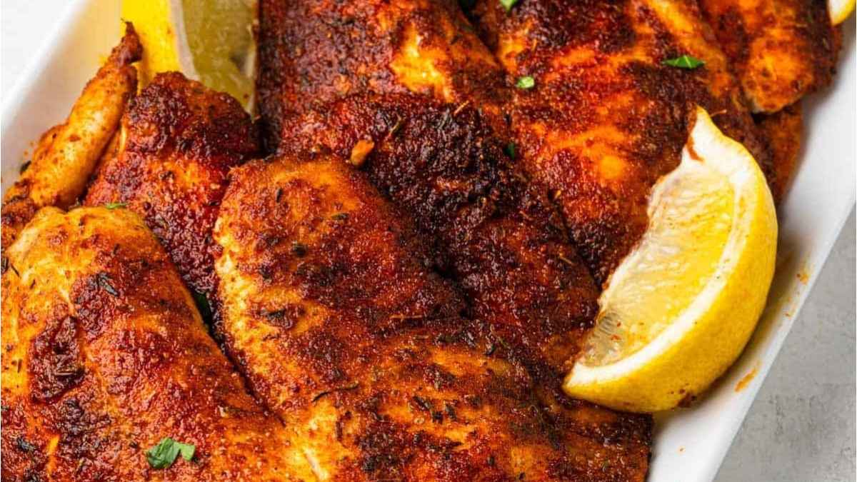 Air Fryer Blackened Tilapia.