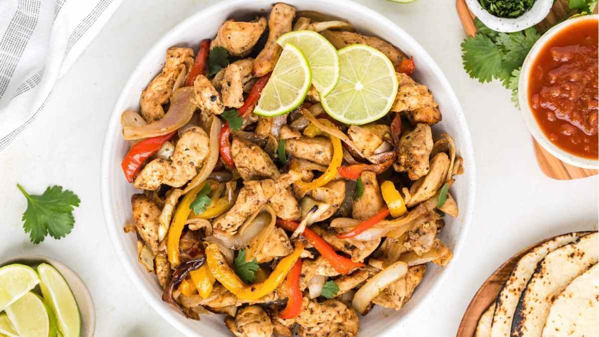 Air Fryer Chicken Fajitas. 