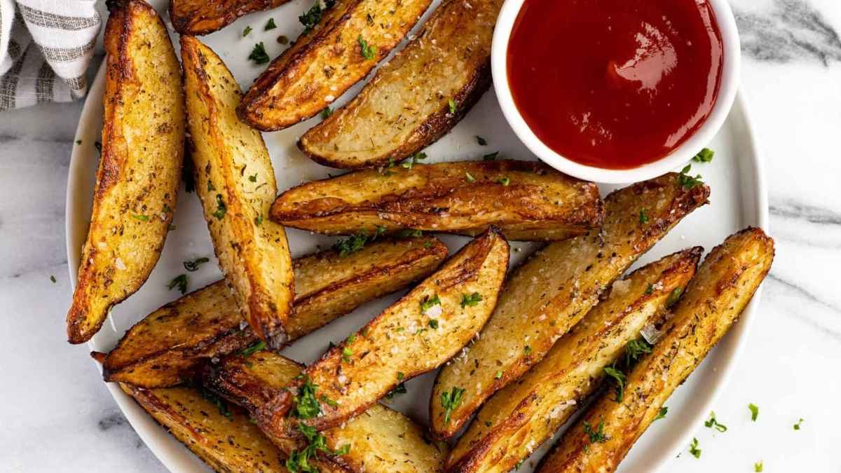 Air Fryer Potato Wedges.
