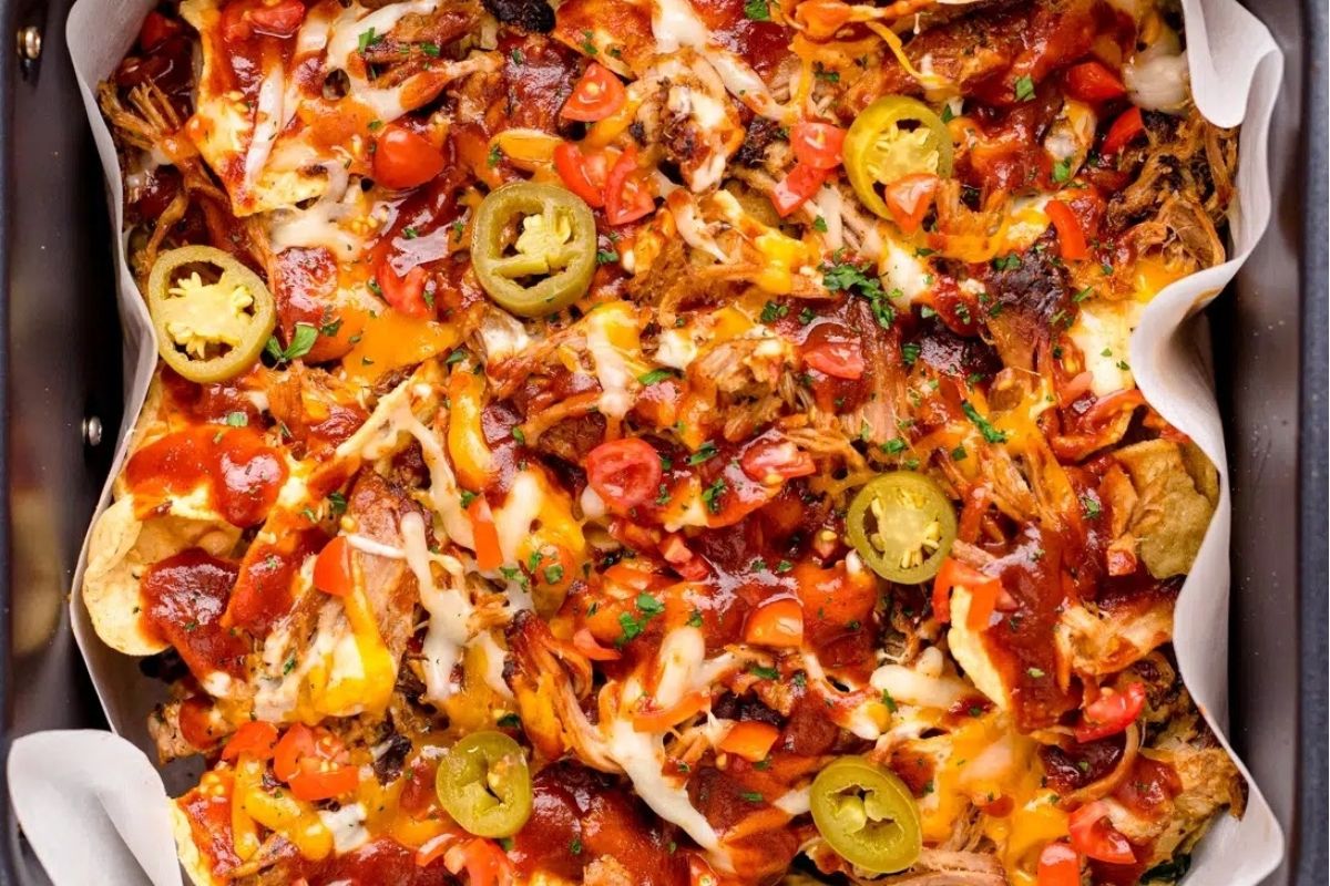 Air Fryer Pulled Pork Nachos