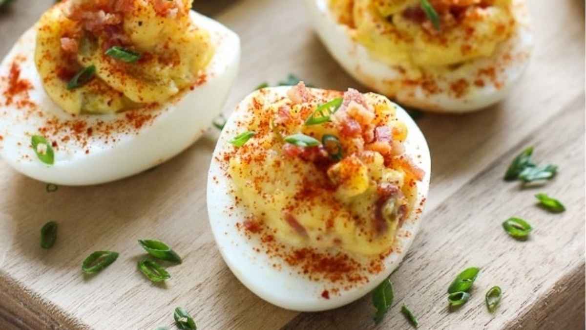 Bacon Deviled Eggs.