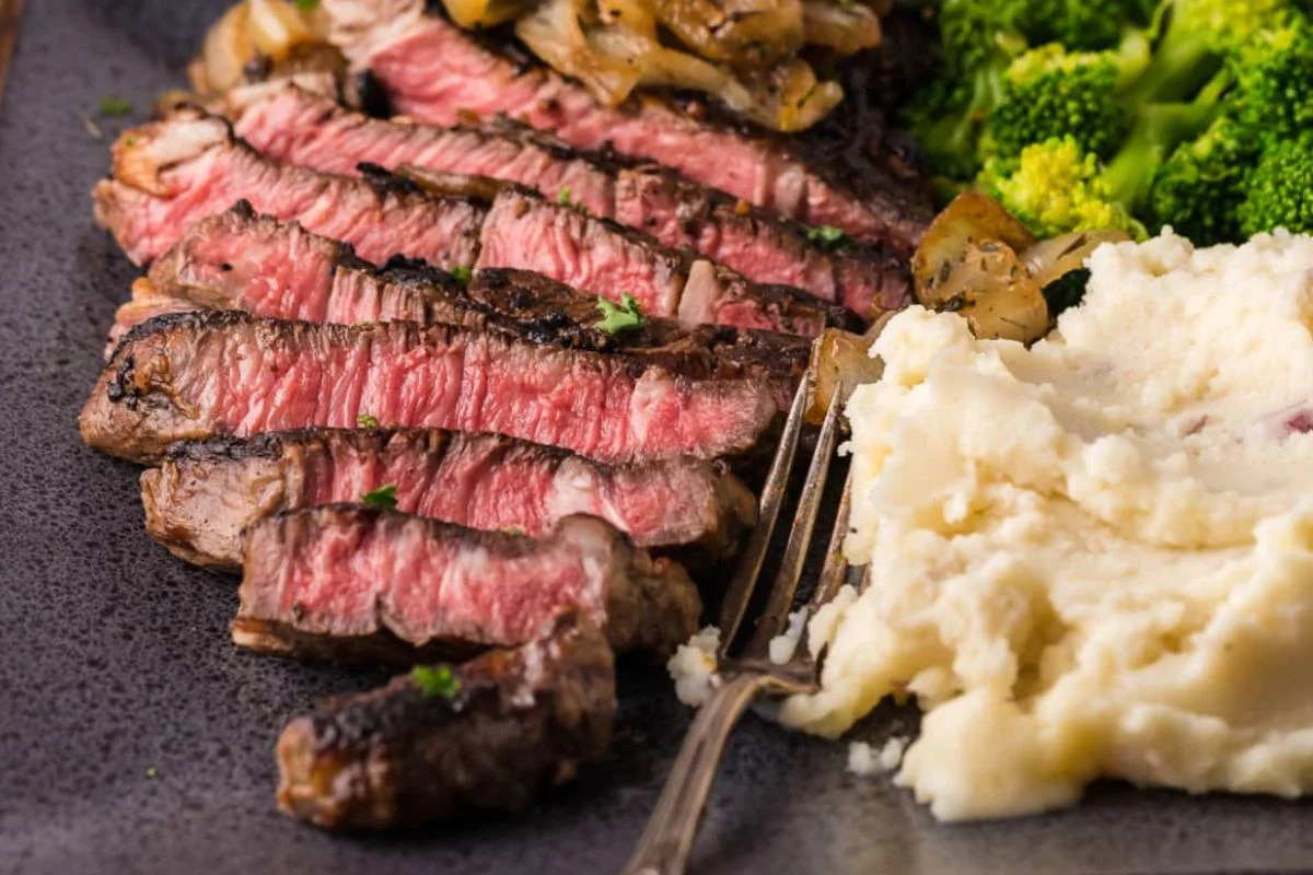 Baked Garlic Balsamic Steak. 