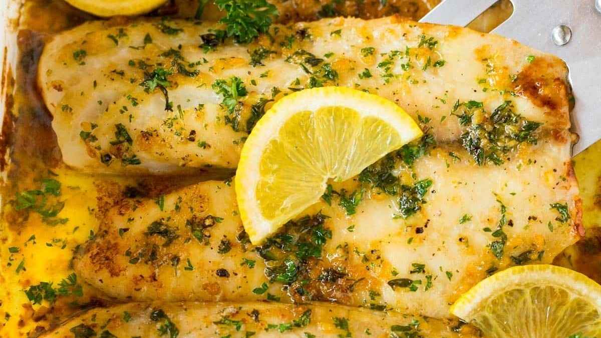 Baked Tilapia With Garlic Butter. 