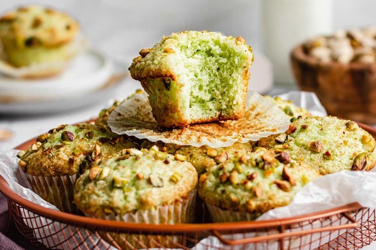 Bakery Style Pistachio Muffins