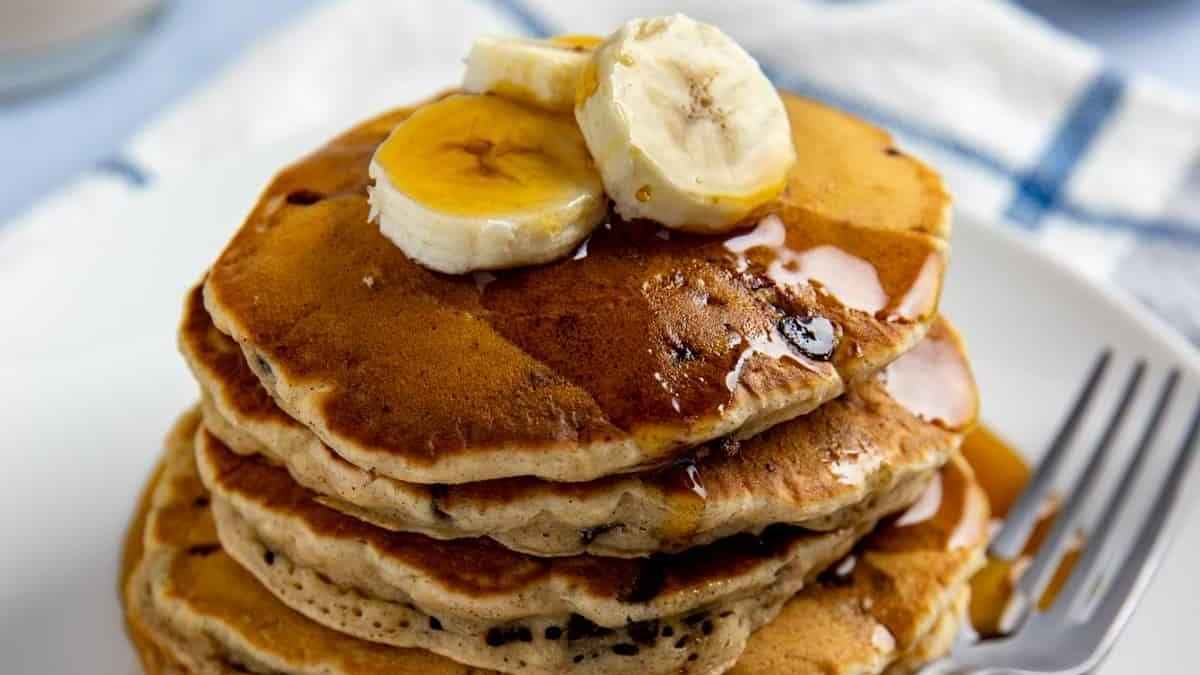 Banana Chocolate Chip Pancakes.