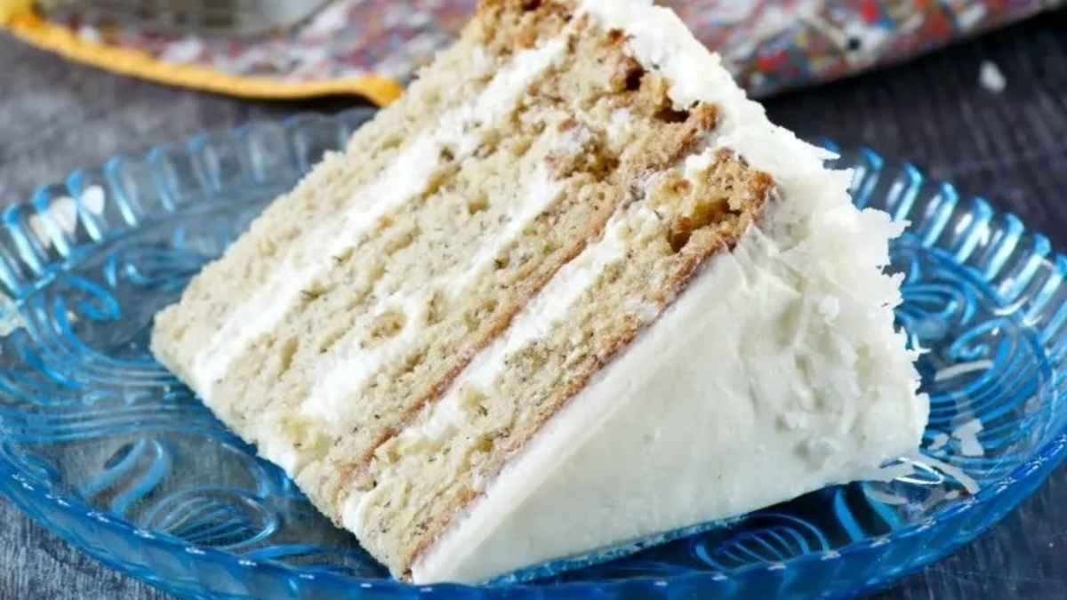 Banana Layer Cake With Fluffy Southern Frosting.
