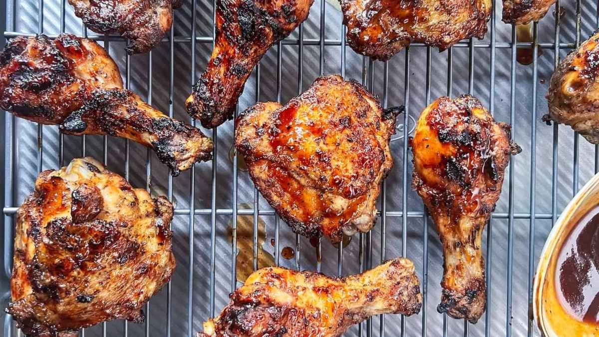 Bbq Grilled Chicken Legs (Drumsticks) And Thighs.