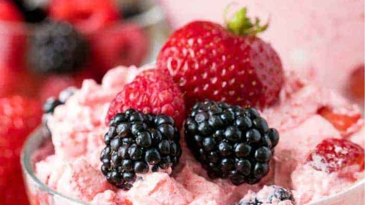 Berry Fluff Jello Salad.