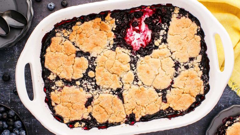 Blueberry Cobbler With Cake Mix.