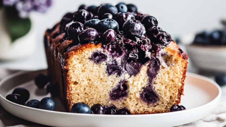 blueberry olive oil loaf cake