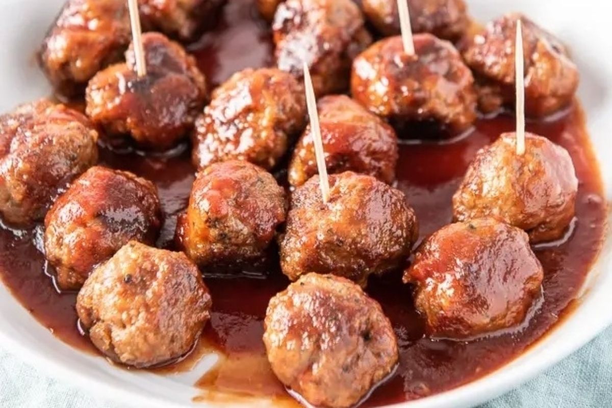 Bourbon Meatballs Appetizer