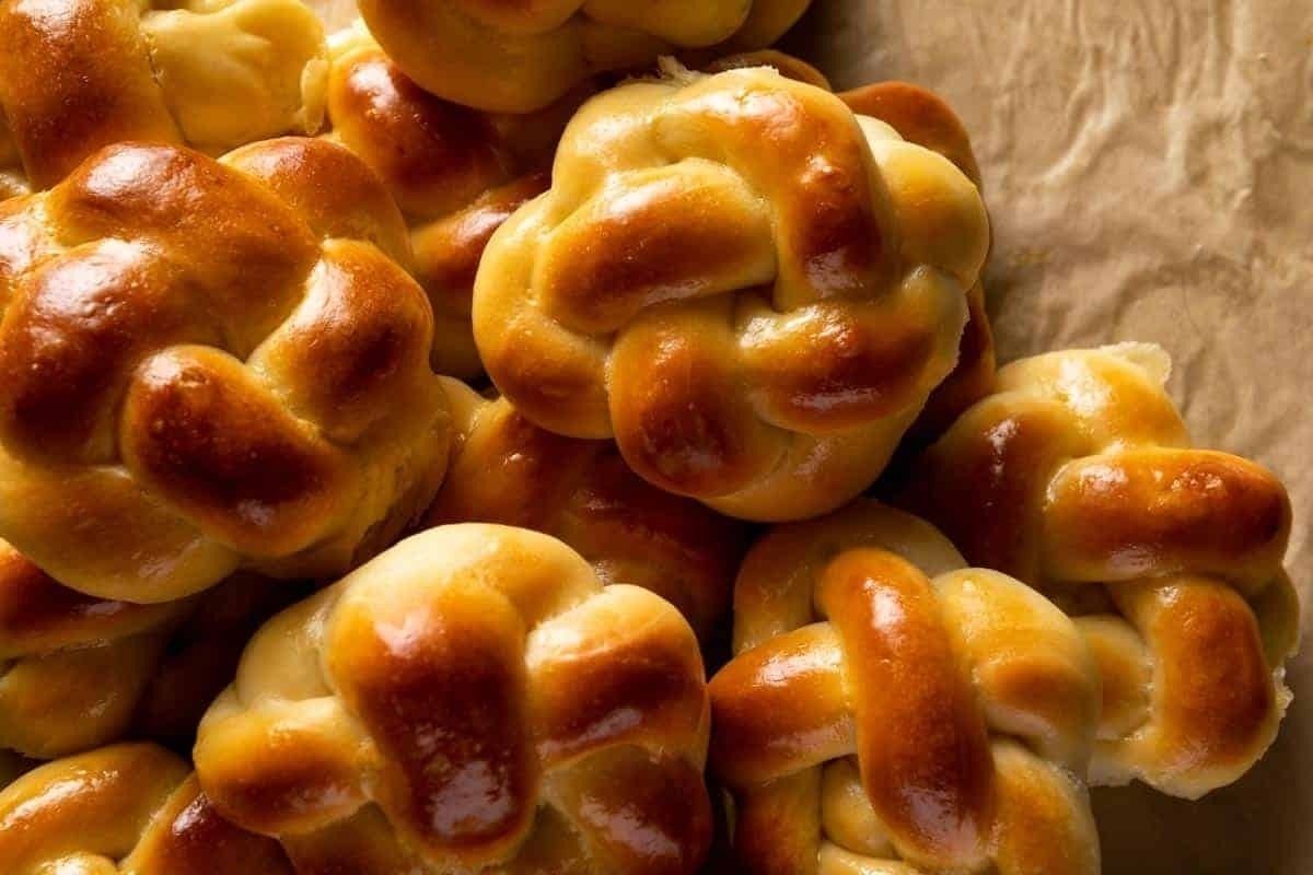 Braided Challah Buns Homemade Roll Recipe