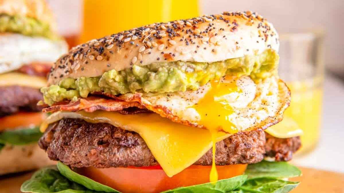 Breakfast Burger Recipe.